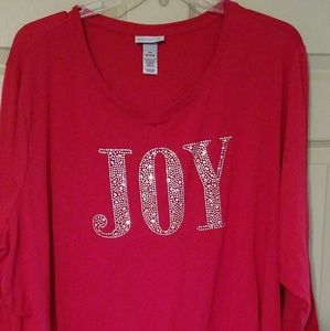 Sparkling red long sleeve shirt